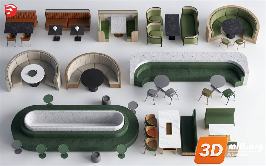 Cafe Furniture Skp Files 